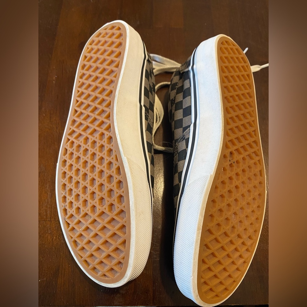 Vans Black gray and white checkered size 5 - Picture 2 of 5